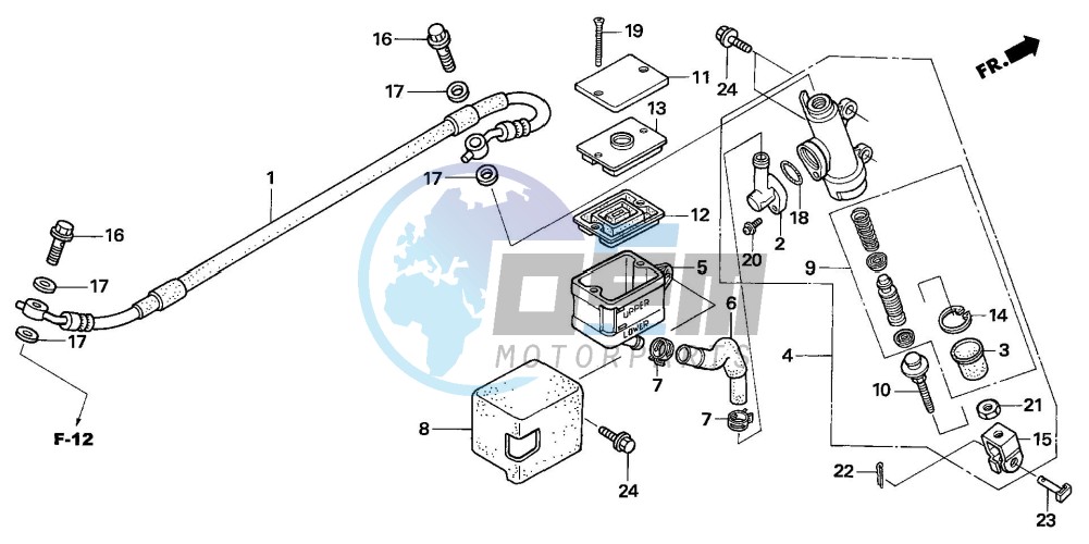 RR. BRAKE MASTER CYLINDER