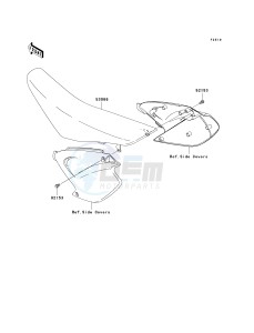 KX 250 R (R6F-R7F) R6F drawing SEAT