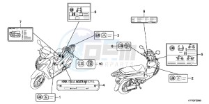 SH125RB drawing CAUTION LABEL