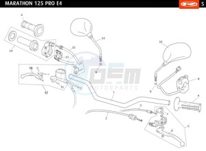 MARATHON-125-E4-PRO-REPLICA-SERIES-AUSTRIA-2018-MARATHON-125-E4-PRO-GREEN-REPLICA-SERIES drawing HANDLEBAR