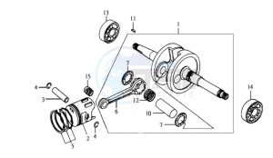 JET SPORT X R 50 drawing CRANKSHAFT / PISTON