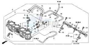 CBR1000RAA Australia - (U / ABS) drawing THROTTLE BODY