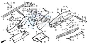 FES125A S-WING drawing FLOOR PANEL/CENTER COVER (FES1253-5)(FES1503-5)