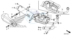 MSX125AH Europe Direct - (ED) drawing EXHAUST MUFFLER