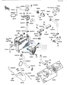 ZX 1000 A [NINJA 1000R] (A1-A2) [NINJA 1000R] drawing RADIATOR_FAN_WATER PUMP -- E_NO. 003102-- -