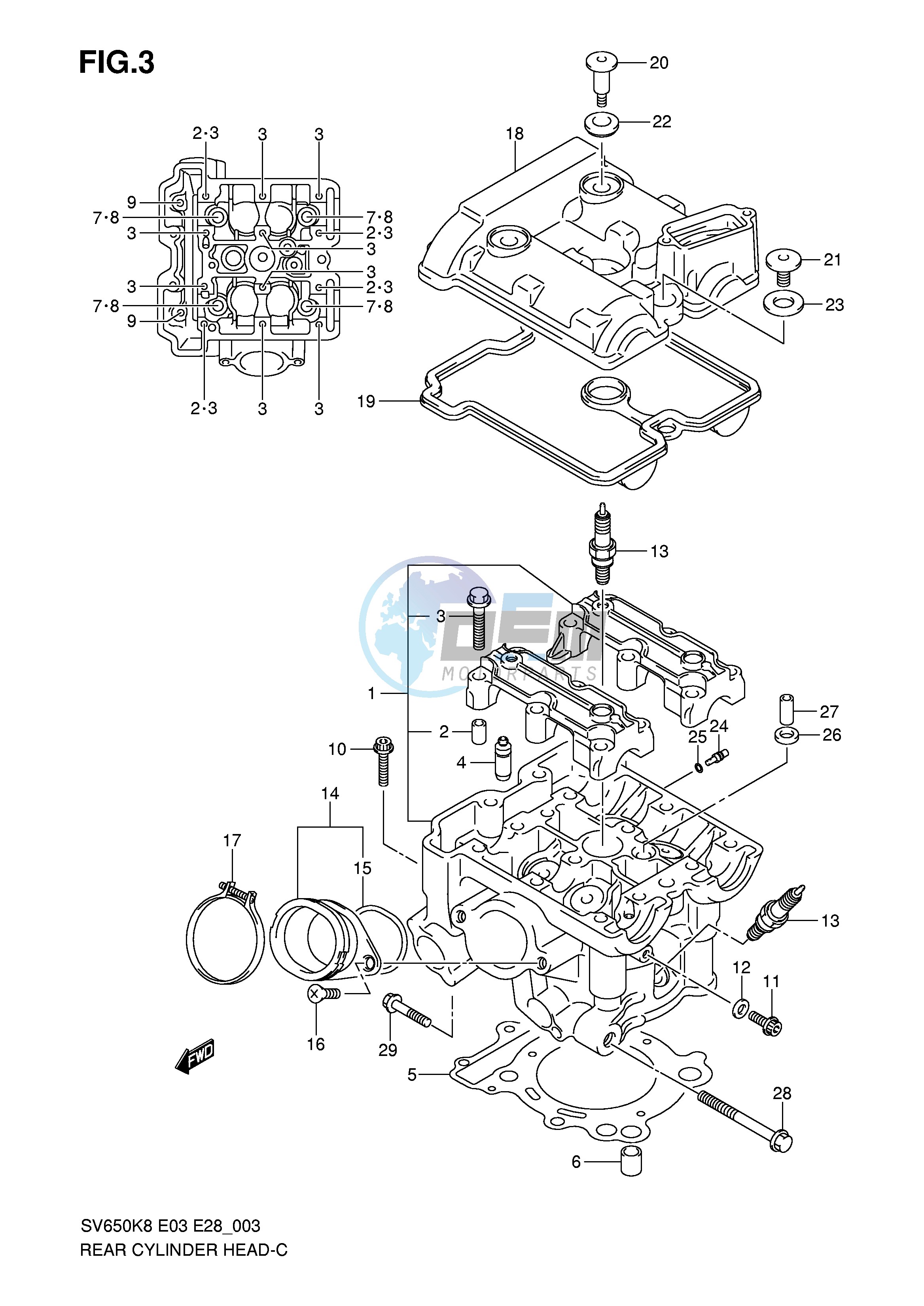 REAR CYLINDER HEAD