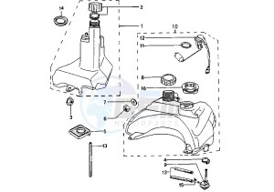 TREKKER - 100 cc drawing FUEL TANK