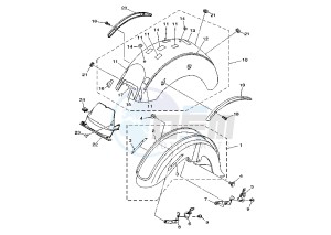 XVS A DRAG STAR CLASSIC 1100 drawing FENDER