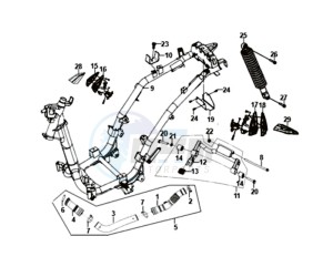 SYMPHONY ST 125 EURO4 L7 drawing FRAME / ENGINE MOUNT