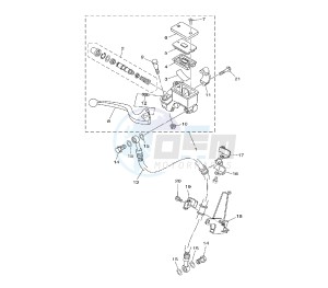 YBR 125 drawing FRONT MASTER CYLINDER