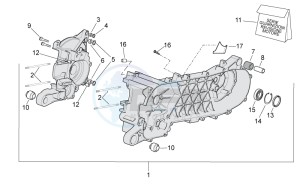 Scarabeo 50 2t e2 (eng. piaggio) drawing Crankcase