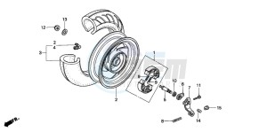 SJ50 BALI drawing REAR WHEEL