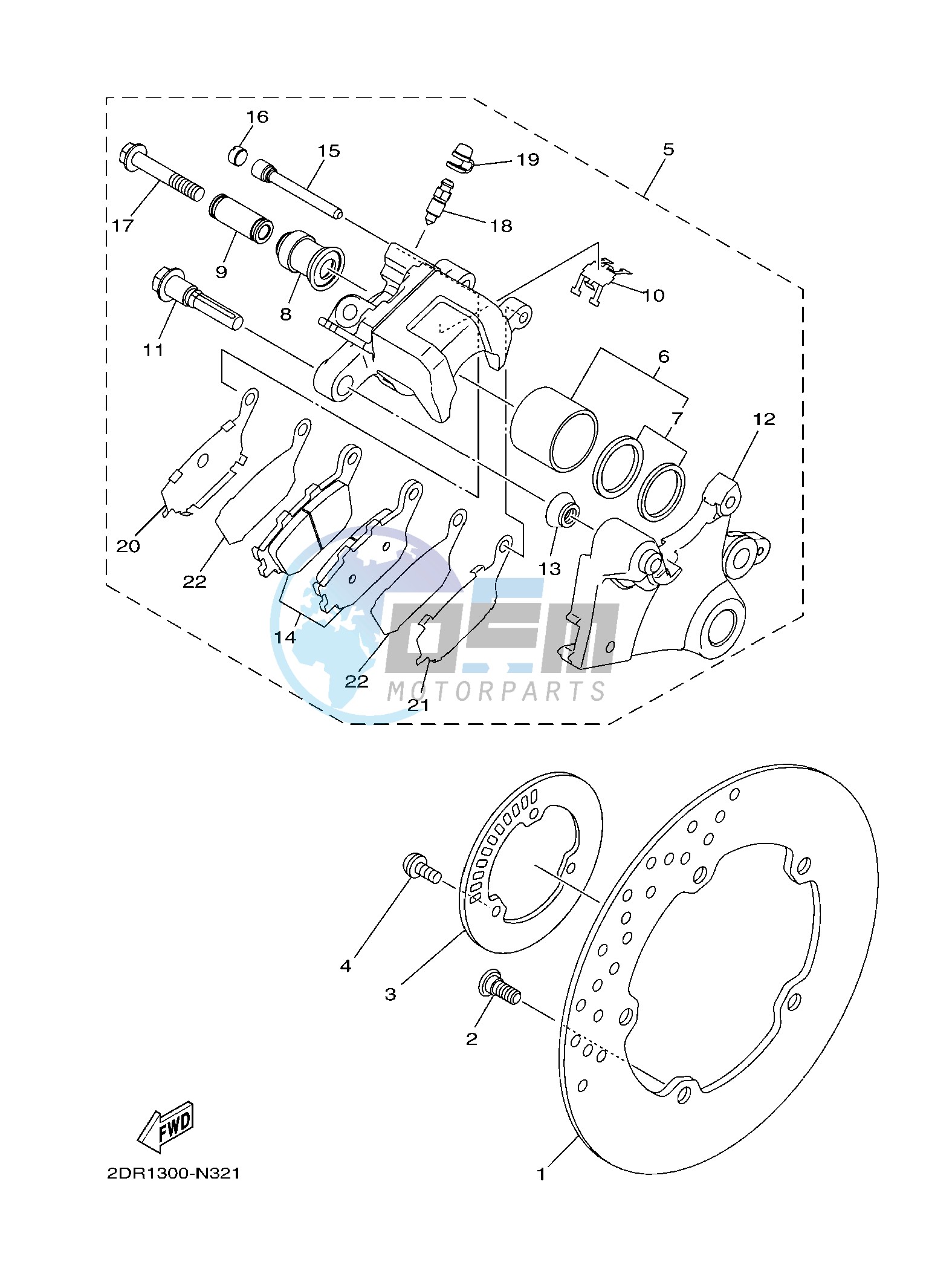 REAR BRAKE CALIPER