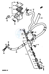 DR600R (E2) drawing REAR MASTER CYLINDER (MODEL K)