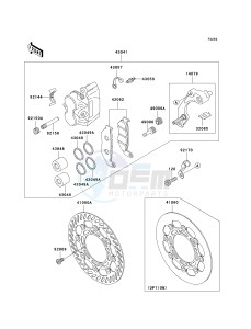 KX 500 E [KX500] (E10-E14) [KX500] drawing FRONT BRAKE