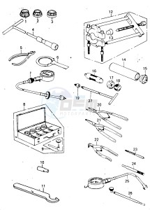 KZ 650 F (F1) drawing SPECIAL SERVICE TOOLS "A"