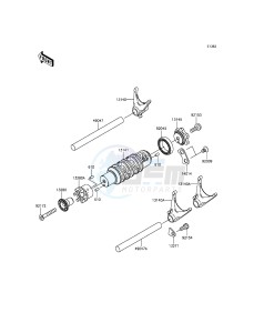 ER-6F EX650EEF XX (EU ME A(FRICA) drawing Gear Change Drum/Shift Fork(s)