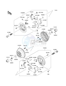 KAF 400 B [MULE 600] (B6F-B9F) B7F drawing FRONT HUBS_BRAKES