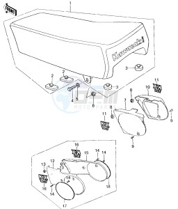 KX 125 A (A4-A5) drawing SEAT_SIDE COVERS -- 78-79 KX125-A4_A5- -