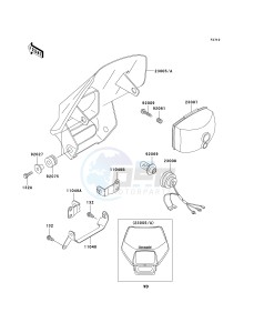 KDX 220 A [KDX220R] (A10-A12) [KDX220R] drawing HEADLIGHT-- S- -