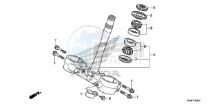 CRF250RF CRF250R Europe Direct - (ED) drawing STEERING STEM