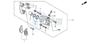 SH300AR drawing REAR BRAKE CALIPER