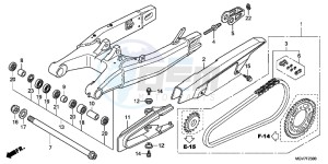 CBR600FAB CBR600F ABS E drawing SWINGARM