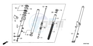 CBF1000A9 EK drawing FRONT FORK