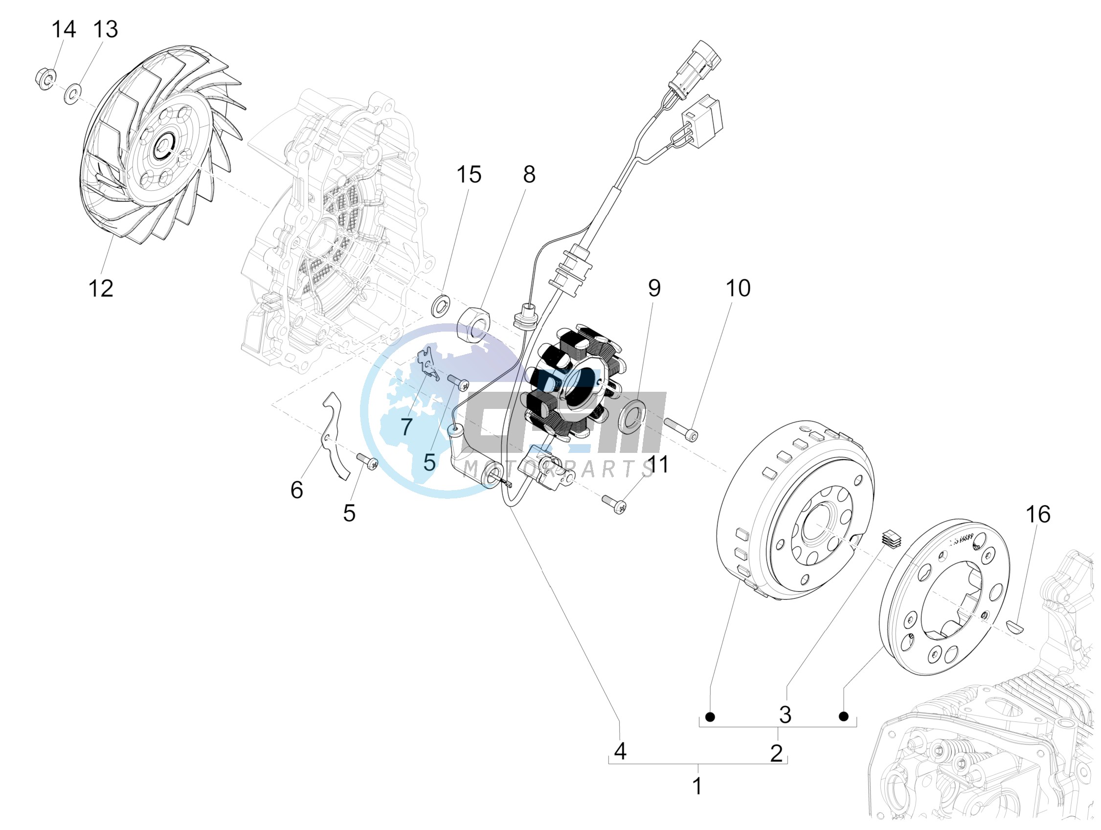 Flywheel magneto