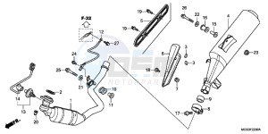 NC700XAD NC700X ABS Europe Direct - (ED) drawing EXHAUST MUFFLER