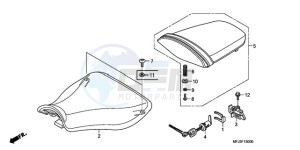 CBR600RA9 Australia - (U / ABS MME) drawing SEAT