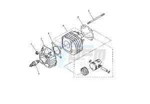 YN NEO'S 50 drawing CYLINDER - HEAD