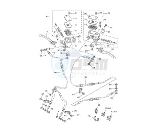 XP T-MAX WHITE MAX 500 drawing FRONT MASTER CYLINDER