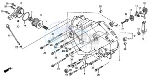 TRX350FM RANCHER 4X4S drawing FRONT CRANKCASE COVER (1)