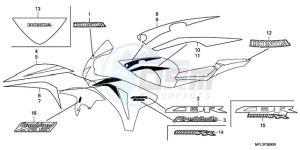 CBR1000RA9 Australia - (U / ABS MME) drawing STRIPE/MARK (1)