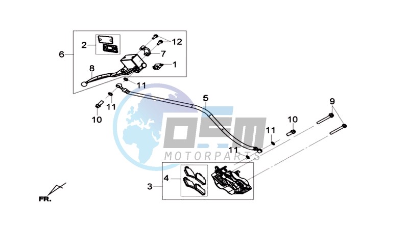 BRAKE CALIPER FOR / BRAKE LEVER CPL