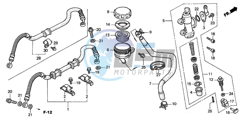 REAR BRAKE MASTER CYLINDER