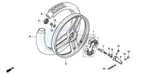 PK50 WALLAROO drawing REAR WHEEL