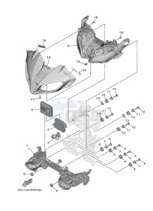 TRACER 9 GT MTT890D (BAP1) drawing HEADLIGHT