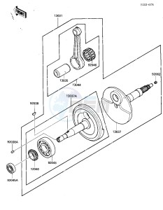 KLF 185 A [BAYOU 185] (A1-A1A) [BAYOU 185] drawing CRANKSHAFT