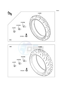 Z1000SX ABS ZX1000HBF FR GB XX (EU ME A(FRICA) drawing Tires