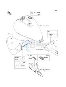 VN 900 C [VULCAN 900 CUSTOM] (7F-9FA) C9FA drawing LABELS