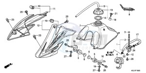 CRF100FD CRF100F Europe Direct - (ED) drawing FUEL TANK