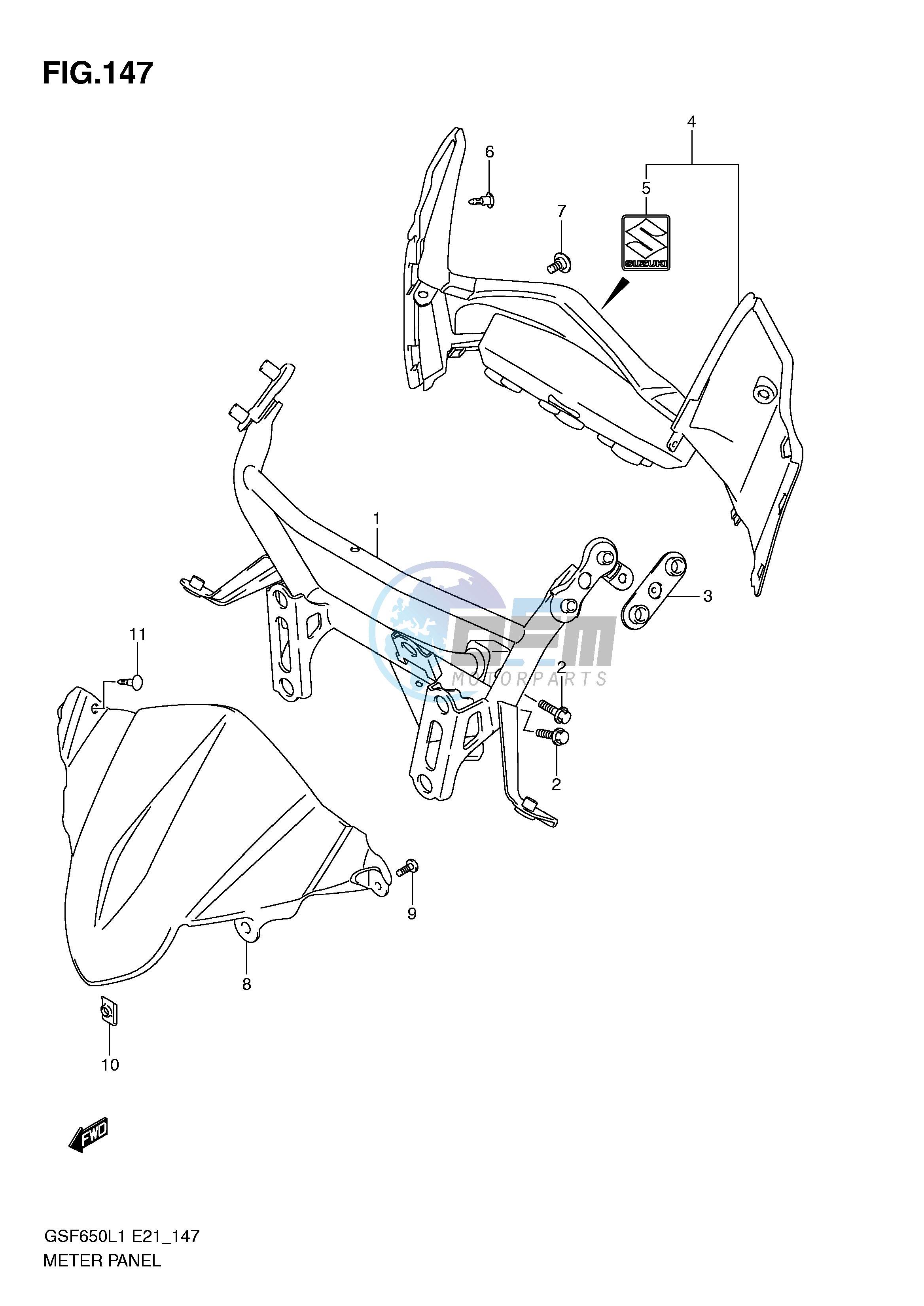 METER PANEL (GSF650SL1 E21)