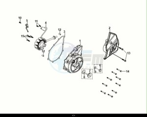 NH-T 200I (MG20BW-EU) (E5) (M1) drawing L. CRANK CASE COVER