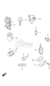 DF 20A drawing Sensor/Switch Tiller Handle w/Power Tilt