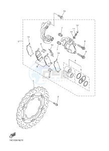 XVS950CU XVS950R ABS XV950 R-SPEC (2DXL) drawing FRONT BRAKE CALIPER