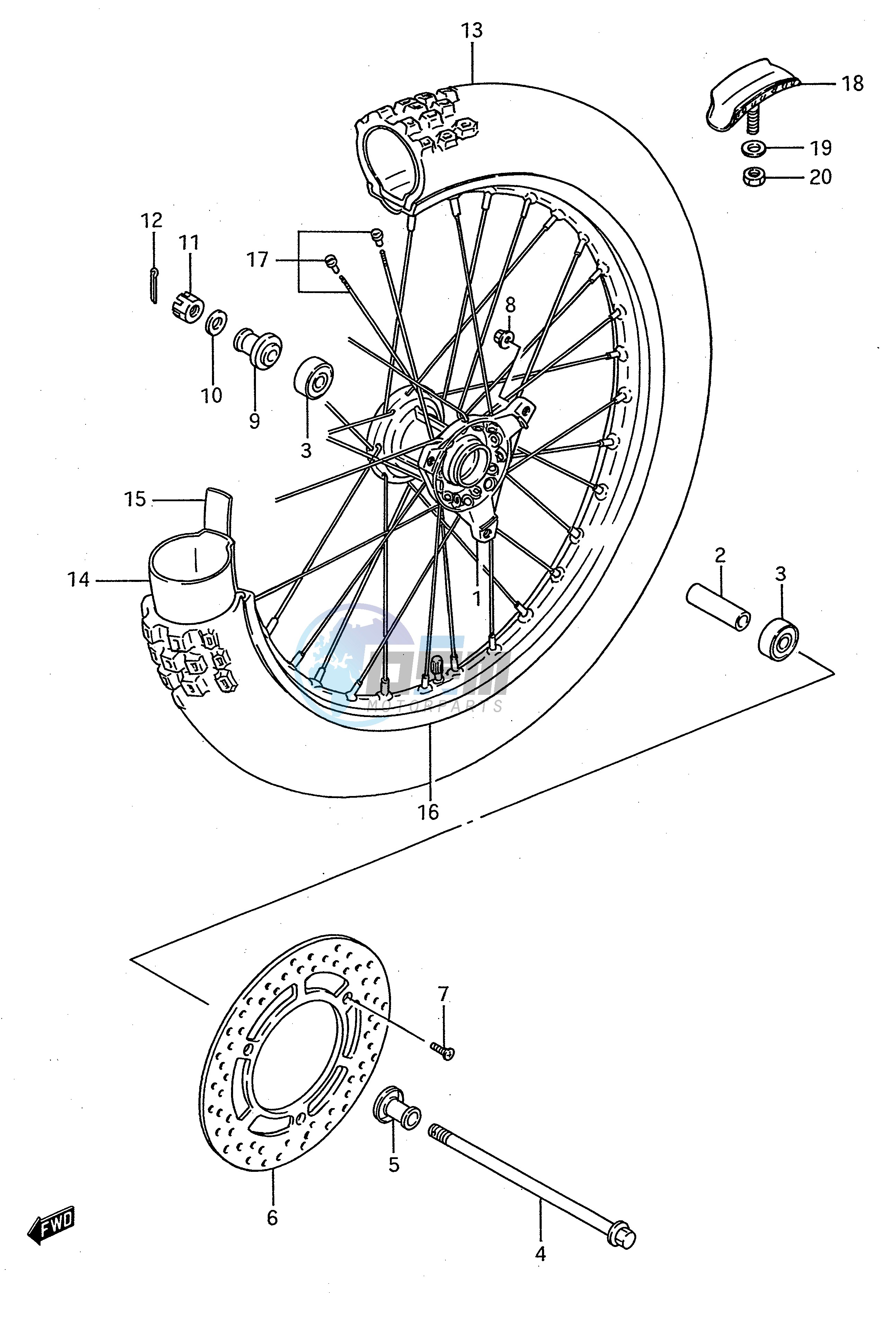 FRONT WHEEL (MODEL L M N P R S)