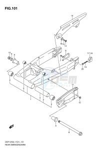 GSF1250 (E21) Bandit drawing REAR SWINGING ARM