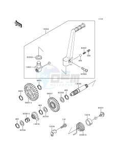 KX 125 K [KX125] (K1) [KX125] drawing KICKSTARTER MECHANISM